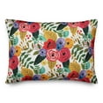 thumbnail image 1 of Creative Products Bright Multi Floral Pattern 14x20 Spun Poly Pillow, 1 of 3