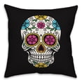 thumbnail image 1 of Creative Products Bright Sugar Skull 18x18 Spun Poly Pillow, 1 of 3