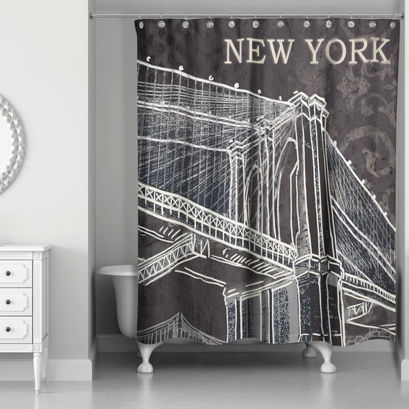 Creative Products Brooklyn Bridge 71x74 Shower Curtain