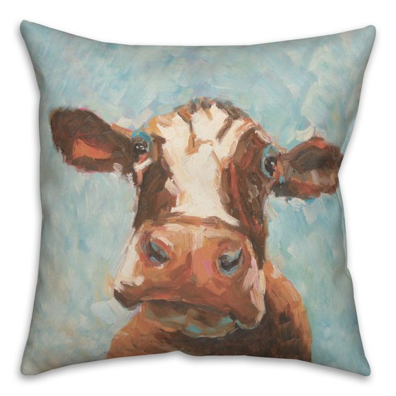 Creative Products Brown Cow 18x18 Spun Poly Pillow