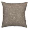 thumbnail image 1 of Creative Products Brown Line Floral 18 x 18 Spun Poly Pillow, 1 of 3