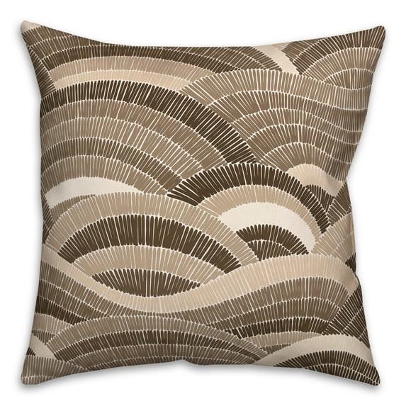 Creative Products Brown Tile Arches 18 x 18 Indoor / Outdoor Pillow