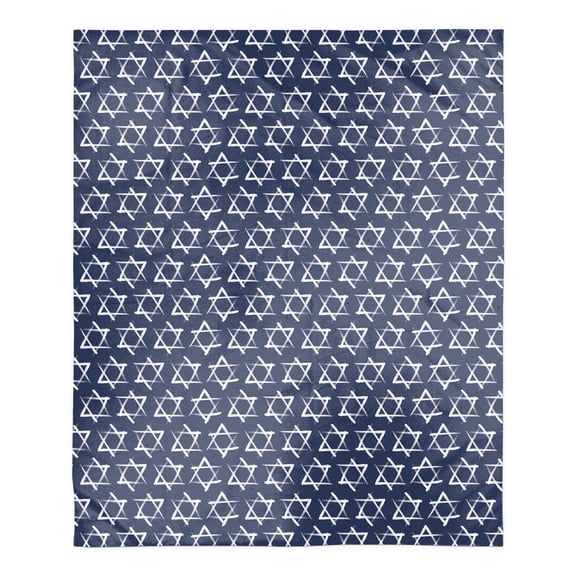 Creative Products Brush Stroke Star of David 50x60 Sherpa Fleece Blanket