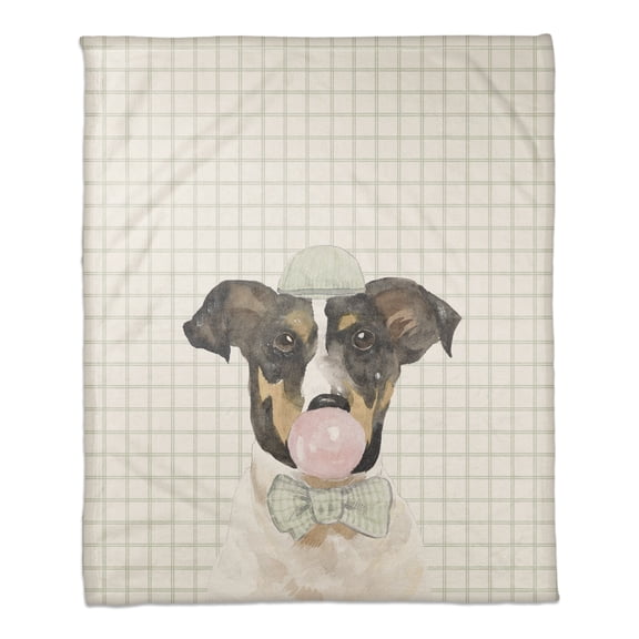 Creative Products Bubble Gum Dog 3 50 x 60 Coral Fleece Blanket