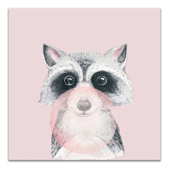 Creative Products Bubble Gum Raccoon 16x16 Canvas Wall Art
