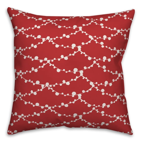 Creative Products Bubble Web in Red 16x16 Spun Poly Pillow