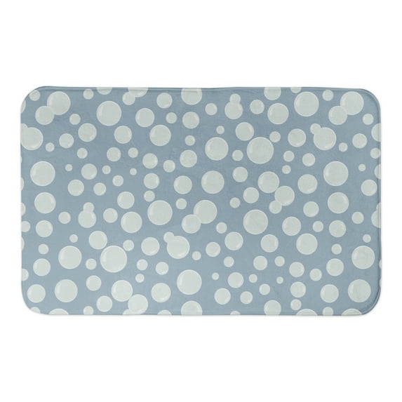 Creative Products Bubbles All Over Blue 21 x 34 Bath Mat