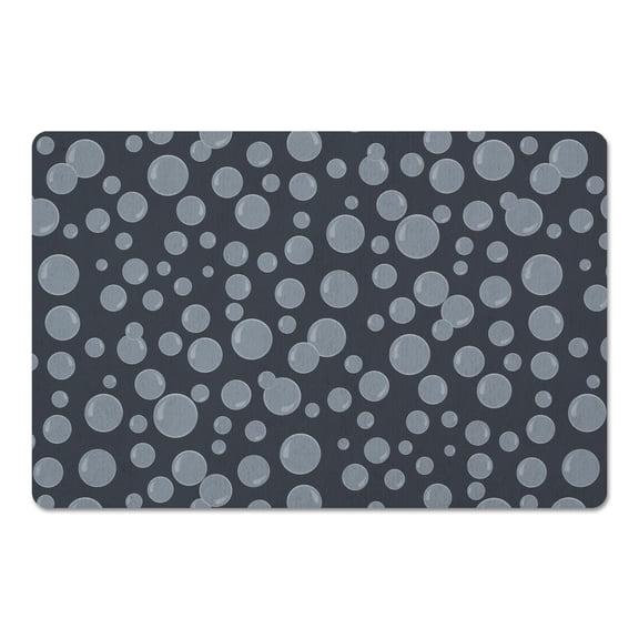Creative Products Bubbles All Over Navy 18 x 27 Floor Mat