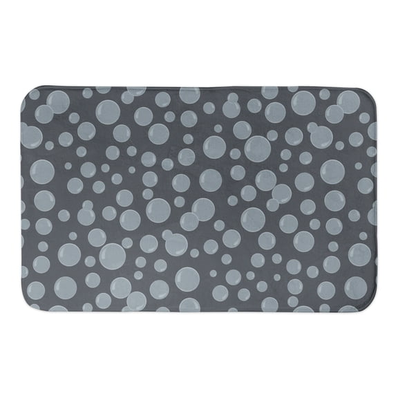 Creative Products Bubbles All Over Navy 21 x 34 Bath Mat