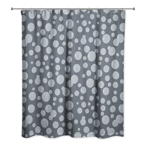 Creative Products Bubbles All Over Navy 71x74 Shower Curtain