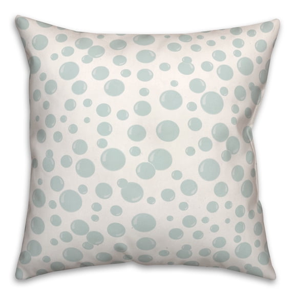 Creative Products Bubbles All Over White 18 x 18 Spun Poly Pillow