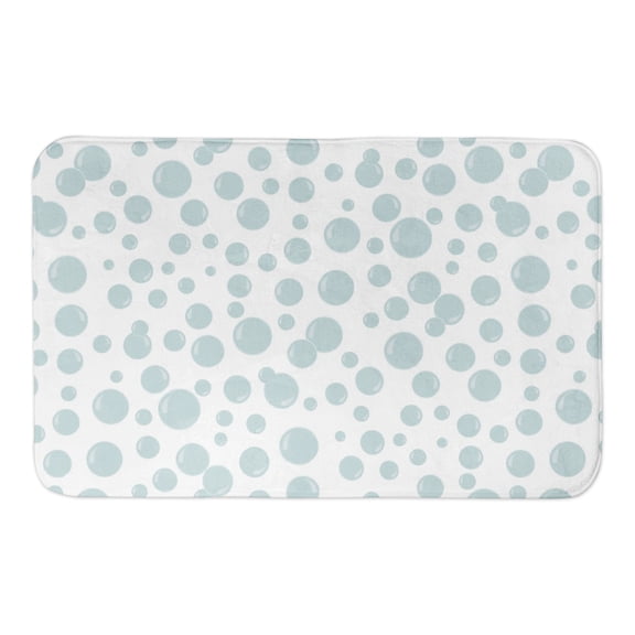 Creative Products Bubbles All Over White 21 x 34 Bath Mat