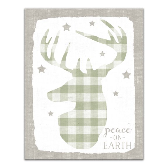 Creative Products Buffalo Check Deer 11x14 Canvas Wall Art