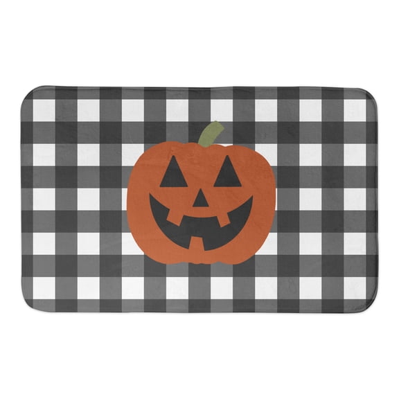 Creative Products Buffalo Check Jackolantern 34x21 Bath Mat