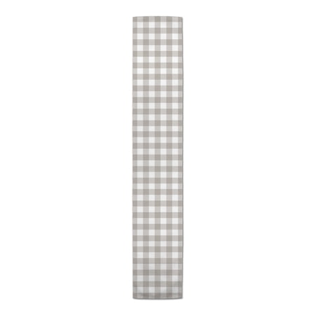 Creative Products Buffalo Check Khaki 16x72 Poly Twill Table Runner