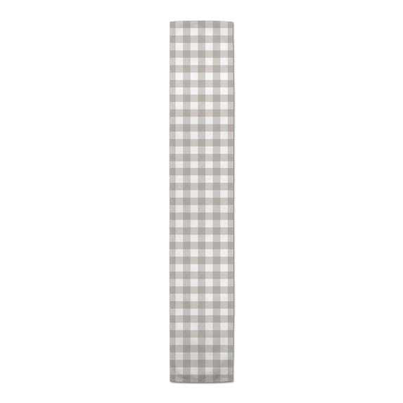 Creative Products Buffalo Check Khaki 16x90 Poly Twill Table Runner