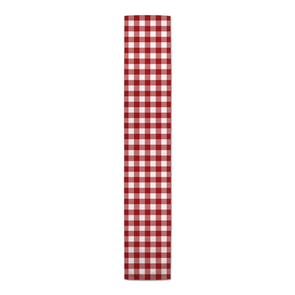Creative Products Buffalo Check Red 16x72 Poly Twill Table Runner