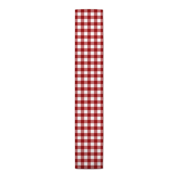 Creative Products Buffalo Check Red 16x90 Poly Twill Table Runner