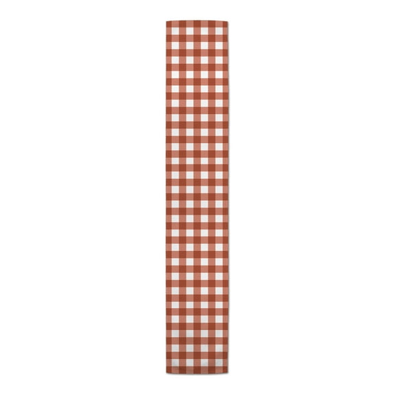 Creative Products Buffalo Check Rust 16x90 Poly Twill Table Runner
