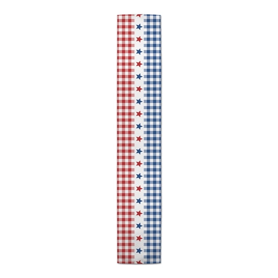 Creative Products Buffalo Check Stars 16x90 Cotton Twill Table Runner