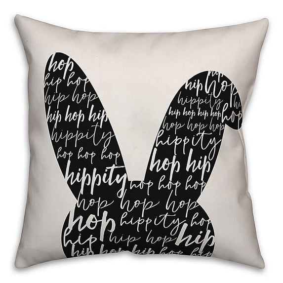 Creative Products Bunny Silo with Easter Phrases 18x18 Spun Poly Pillow