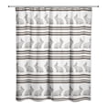 thumbnail image 1 of Creative Products Bunny Stripes 71x74 Shower Curtain, 1 of 2