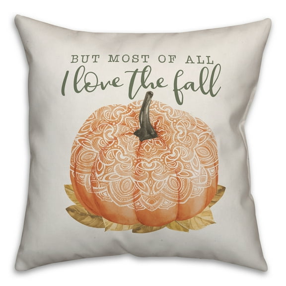 Creative Products But Most of All I Love the Fall Boho Pumpkin 16x16 Spun Poly Pillow