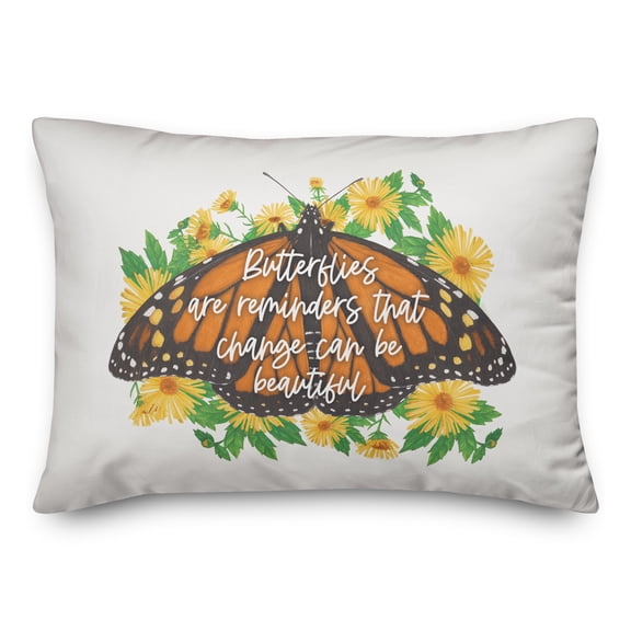 Creative Products Butterflies Change Reminder 4 20 x 14 Spun Poly Pillow