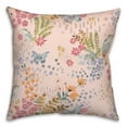 thumbnail image 1 of Creative Products Butterfly Bird Floral on Pink 18 x 18 Spun Poly Pillow, 1 of 3