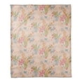 thumbnail image 1 of Creative Products Butterfly Bird Floral on Pink 50 x 60 Coral Fleece Blanket, 1 of 3