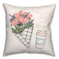 thumbnail image 1 of Creative Products Buy Me Coffee and Flowers 18x18 Spun Poly Pillow, 1 of 2