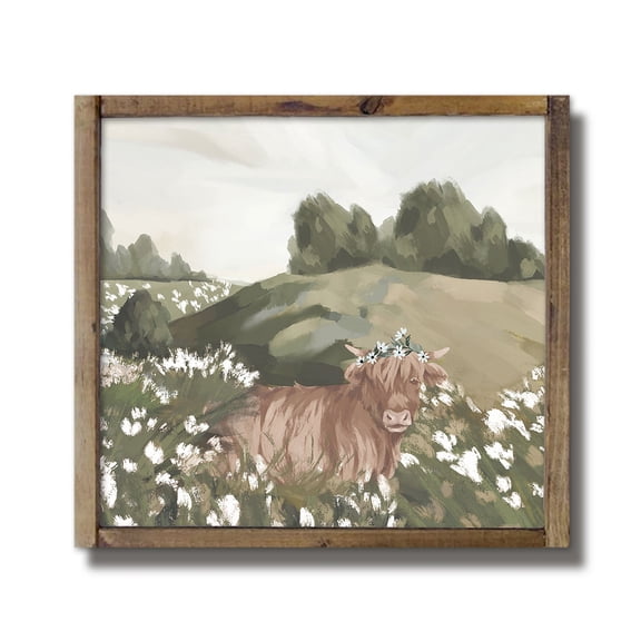 Creative Products Calming Countryside 9.5 x 9.5 Framed Wood Plaque