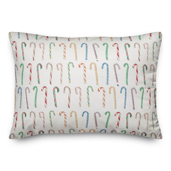Creative Products Candy Cane Pattern 20 x 14 Spun Poly Pillow