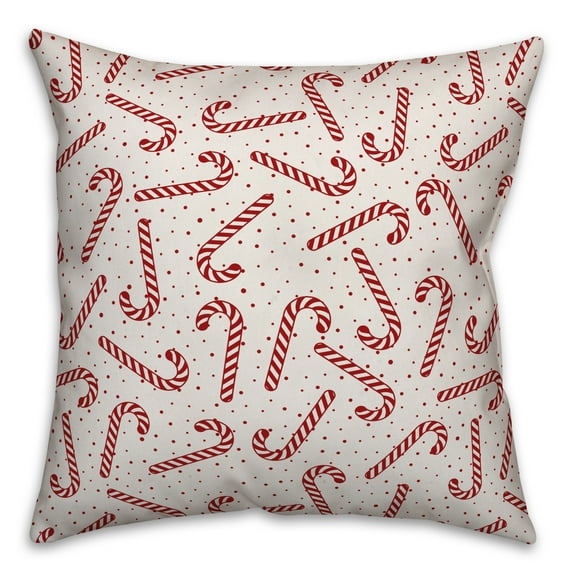 Creative Products Candy Cane Pattern 20x20 Spun Poly Pillow