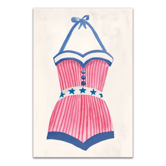 Creative Products Candy Cane Swimsuit 12 x 18 Canvas Wall Art