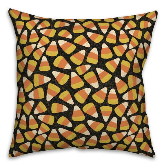 Creative Products Candy Corn Pattern 18 x 18 Spun Poly Pillow