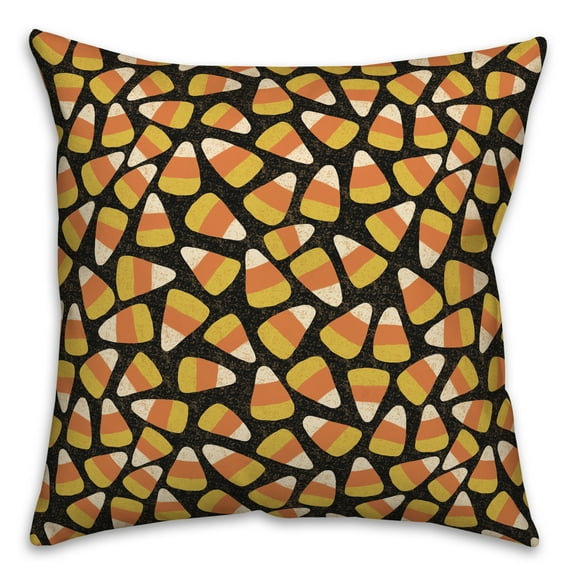 Creative Products Candy Corn Pattern 20 x 20 Spun Poly Pillow