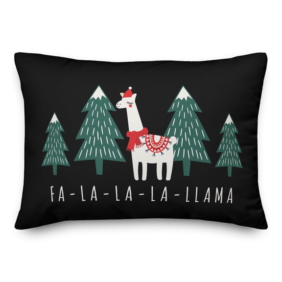 Creative Products Caroling Llama Pattern 20 x 14 Spun Poly Pillow