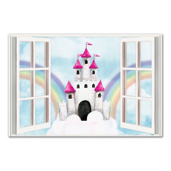 Creative Products Castle Rainbow Window 20x30 Canvas Wall Art