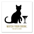 thumbnail image 1 of Creative Products Cat Martini 24 x 24 Canvas Wall Art, 1 of 5