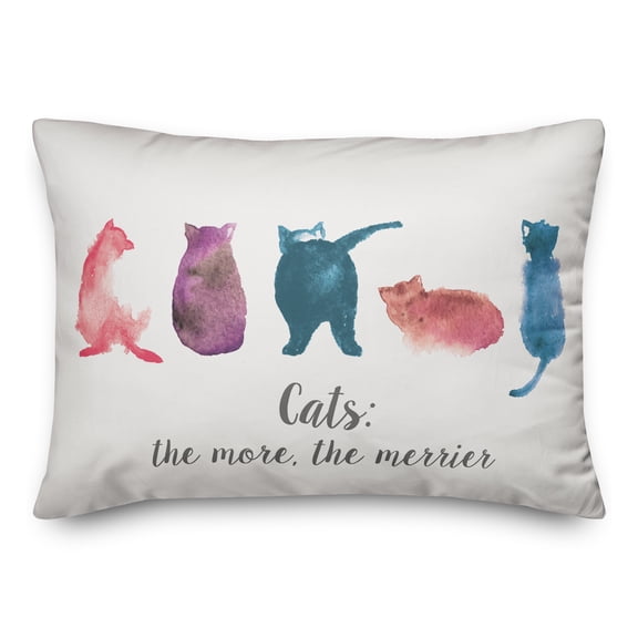 Creative Products Cats The More The Merrier 14x20 Spun Poly Pillow