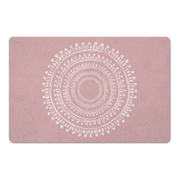 Creative Products Centered Pink Boho Circle 18 x 27 Floor Mat
