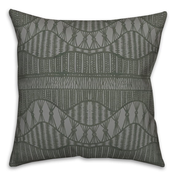 Creative Products Charcoal Lace Pattern 18 x 18 Spun Poly Pillow