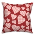 thumbnail image 1 of Creative Products Checkered Heart Pattern 18 x 18 Spun Poly Pillow, 1 of 2