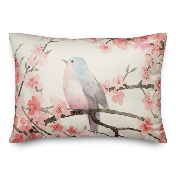 Creative Products Cherry Blossom Bird 14x20 Spun Poly Pillow