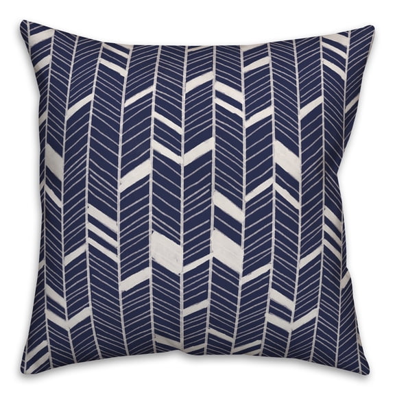 Creative Products Chevron in Blue 16x16 Spun Poly Pillow