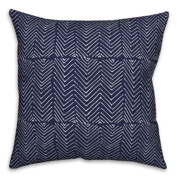 Creative Products Chevron in Blue 16x16 Spun Poly Pillow