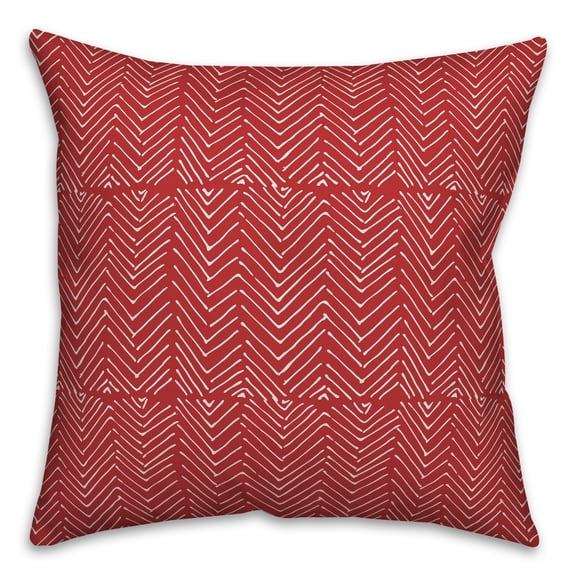 Creative Products Chevron in Red 16x16 Spun Poly Pillow