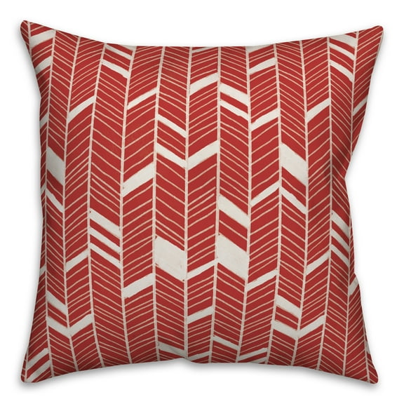 Creative Products Chevron in Red 16x16 Spun Poly Pillow