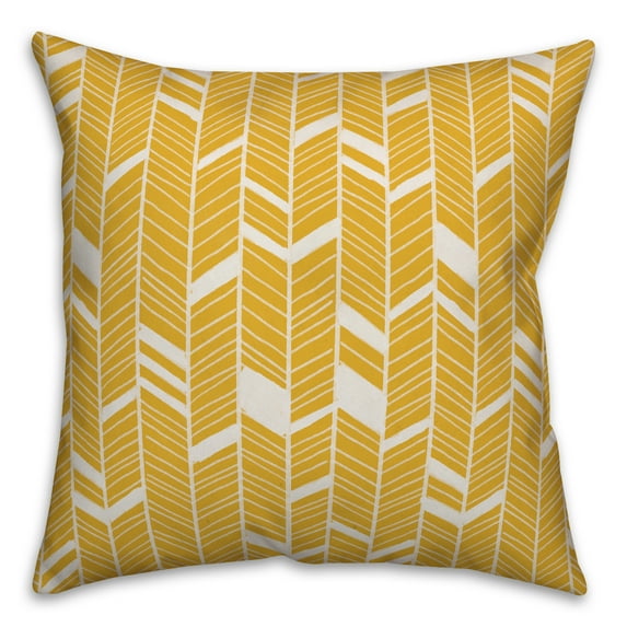 Creative Products Chevron in Yellow 16x16 Spun Poly Pillow